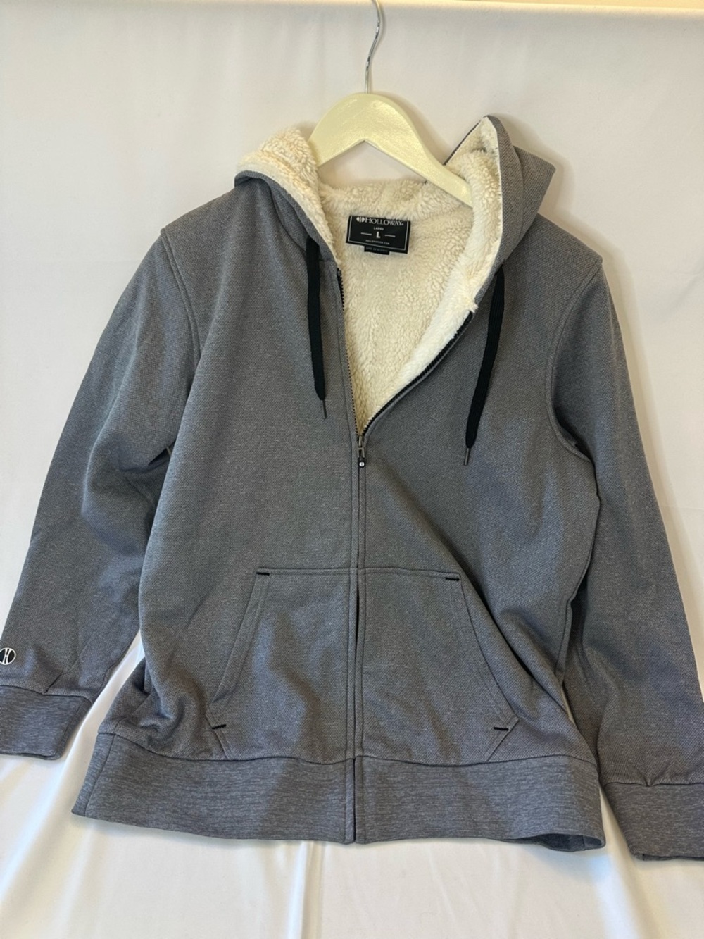 Holloway Ladies large New Sherpa Lined Full Zip Hoodie Jacket